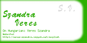 szandra veres business card